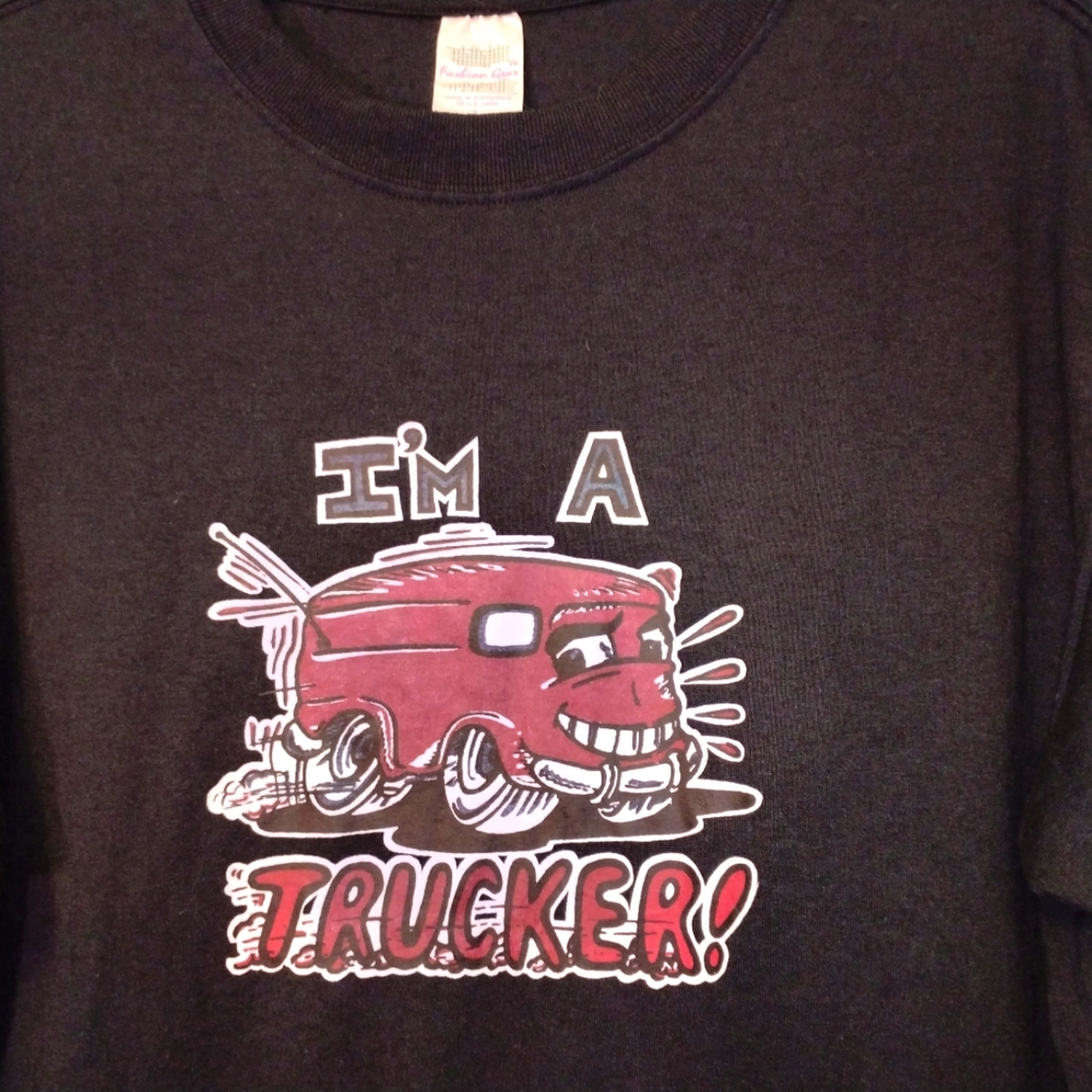 Vintage T-Shirt "I'm A Trucker" logo Size Large NWOT